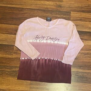 Harley-Davidson Pink and Burgundy Gradient Shirt